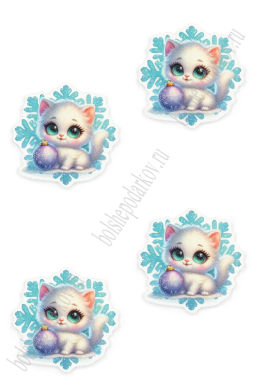 Кабошон-вырубка "Котёнок" 3,5*3,5 см (10 шт) SF-7342, №5