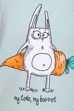 Пижама для девочки Зайцы-морковки арт. ПД-15-048