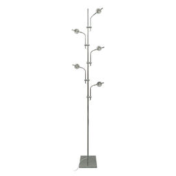 ULM-T640 5x2W/3000K CHROME MULTICOLOR Торшер напольный светодиодный, c регулировкой наклона, с линзами. Сменные светофильтры в/к. Механический выключатель. Металл. Хром. ТМ Uniel
