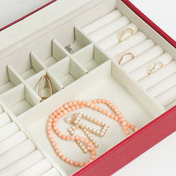 Шкатулка кожзам для украшений Хэмптонс красная 5,5х27х18 см - Simaland фото 5