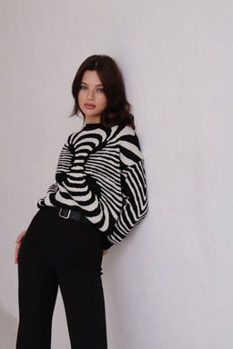 10446 Джемпер чёрно-белый - Martichelli фото 31