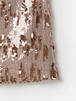 Платье с пайетками "Розовое золото"
