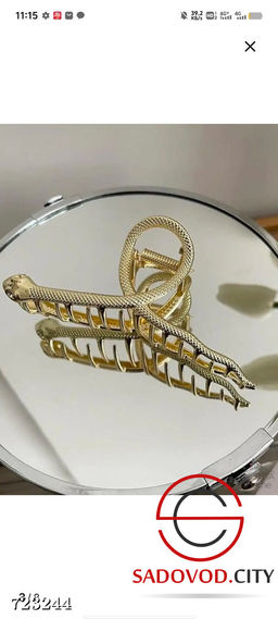 Металлическая заколка для волос в форме змеи - Bruno фото 6