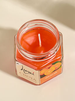 Свеча ароматическая в банке 70 гр воска, апельсин