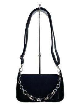 Женская сумка из искусственной замши, цвет черный - Greta фото 2