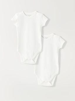 Bisiklet Yaka K?sa Kollu Basic K?z Bebek ??t??tl? Body 2li