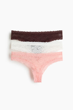 Pack de 3 bragas Brazilian de encaje - H&m фото 2
