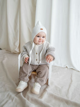 Шапка хлопковая однослойная Молоко 0+ (Эльф) - Bungly фото 3