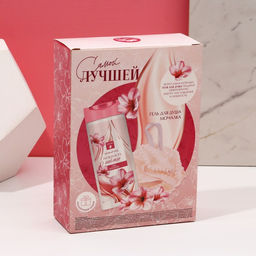 Гель для душа 250 мл и мочалка Самой лучшей, подарочный набор косметики, ЧИСТОЕ СЧАТЬЕ - Чистое счастье фото 8