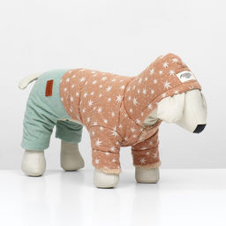 Комбинезон Прогулка, размер XS (ДС 20, ОГ 33, ОШ 23 см, до 3 кг), бежевый/мятный - Simaland фото 3