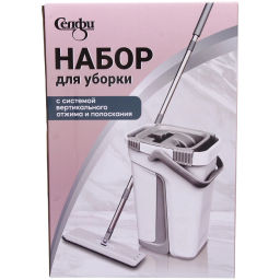 Набор для уборки "Селфи" Спарклин ведро с отжимом, швабра, две насадки) в цветной коробке ZY021