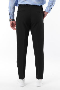 Siyah Slim Fit Beli Baglama Detayl? Lastikli Kumas Dokuma Pantolon TMNAW25PL00027