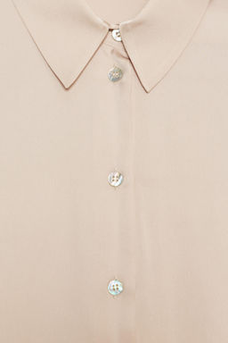 ASYMMETRIC HEM SATIN SHIRT - Zara фото 7