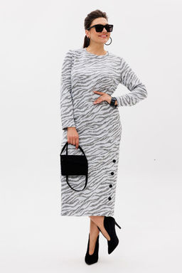 Платье ANELLI 1755 серая магия  фото 4