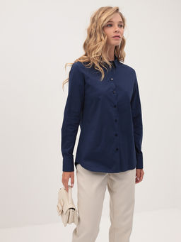 Блузка женская дл. рук. KATHARINA KROSS KK-B-003B-т.синий  фото 4