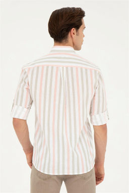 Мужская рубашка цвета хаки с длинным рукавом - U.s. polo assn фото 5