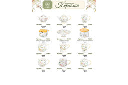 Чайная пара 4 пр. 250 мл 12,5*9*6,5 см "Корнелия", NEW BONE CHINA