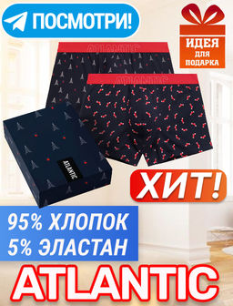 ATLANTIC 2GMH-027 Трусы шорты Socks - набор 2 шт. темно-синий  фото 10