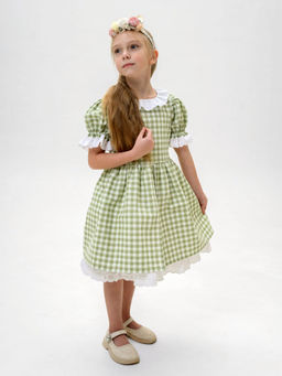 ДЛ 26-4 платье для девочки Забава клетка