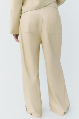 100% LEATHER BALLOON TROUSERS ZW COLLECTION - Zara фото 10
