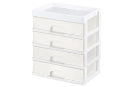 Органайзер для мелочей 4 ящика 25,8*17,8*29,2 см белый/перламутр (модель 340406) - Elan gallery фото 3