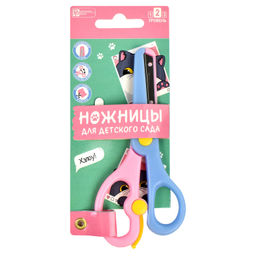 Ножницы для детей Феникс+, арт.61427/ 24 СЕЛФИ (мятный, розовый, 13,6х6,2 см, длина лезвия: 4,8 см,