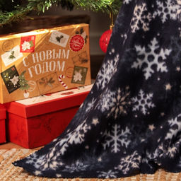 Плед флисовый новогодний «Экономь и Я. Снегопад», 150×130 см