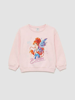 Winx Club Bask?l? K?z ?ocuk Kal?n Sweatshirt