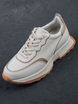 03-YC353-1 BEIGE Кроссовки женские (натуральная кожа) - Фабричный китай фото 5