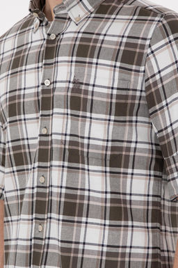 Мужская рубашка светло-хаки с длинным рукавом Неожиданная скидка в корзине - U.s. polo assn фото 7