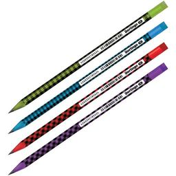 Цена за 2 шт. Карандаш ч/гр. BERLINGO "Squares" HB, с ластиком, пластиковый корпус (BP01312) заточенный