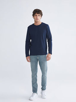 Bisiklet Yaka Uzun Kollu Erkek Ti??rt