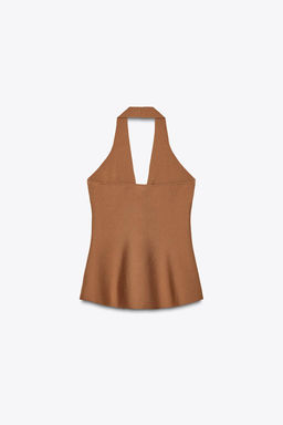 HALTER PEPLUM TOP - Zara фото 6