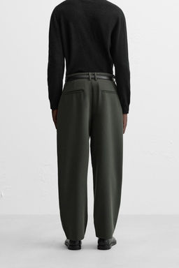RELAXED FIT PLEATED TROUSERS - Zara фото 8