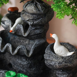 Фонтан настольный «Горный цветок под деревом», 27×18 см, без подсветки, без шарика