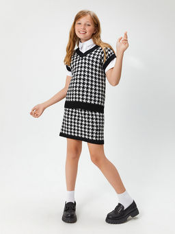 ACOOLA / Жилет детский для девочек Jimmy черно-белый фото 3