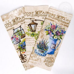 К-т полотенец Встреча 50*60 см. - 3 шт. рогожка хлопок 100% - Лен поволжья фото 3