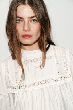 ROMANTIC BALLOON SLEEVE BLOUSE - Zara фото 4