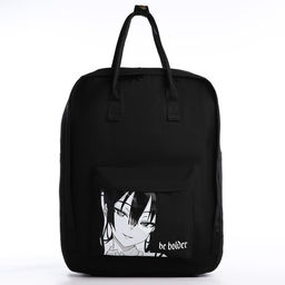 Рюкзак текстильный мамс Anime, 38х27х13 см, цвет черный - Nazamok фото 3