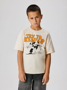 ACOOLA / Футболка детская для мальчиков Vedder крем