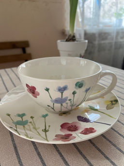 Чашка с блюдцем Лесные цветы, 0,2 л