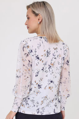 Блузка женская 7041-27/08/Жемчужно-серый - Rise фото 5