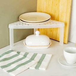 Подставка кухонная пластмассовая 25,3х25,3х15см, угловая, прозрачный, Phibo (Россия) - Домашняя мода фото 6