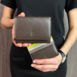 Итальянский кожаный кошелек DuDu серии Pemba | кофейно-коричневый - Dudubags фото 6