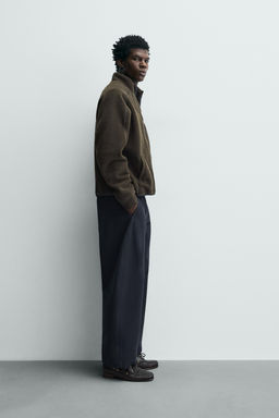 FLEECE ZIP SWEATSHIRT - Zara фото 4