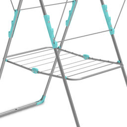 Сушилка для белья напольная двухуровневая 21 м (СЕРЕБРО) арт. СБ8/С/МС, СБ8, СБ8С