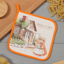 Прихватка Этель Кролики 19х19 саржа,100% х/л,ватин 250г/м2  фото 5