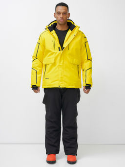 Горнолыжный костюм мужской зимний желтого цвета 390J - Leifensh фото 7