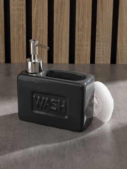 Диспенсер для моющего средства с губкой 500мл серый керамика - Lucky фото 7