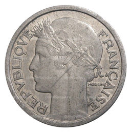 Монета 1 франк 1948 года Франция